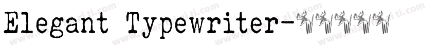 Elegant Typewriter字体转换